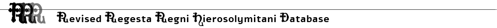 Revised Regesta Regni Hierosolymitani Database logo